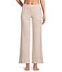 VAN WINKLE & CO. Solid Ribbed Knit Wide Leg Coordinating Sleep Pants - Image 1