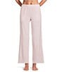 VAN WINKLE & CO. Solid Ribbed Knit Wide Leg Coordinating Sleep Pants - Image 1