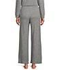 Color:Grey Heather - Image 2 - Solid Ribbed Knit Wide Leg Coordinating Sleep Pants