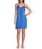 Van Winkle & Co. Solid Satin Sleeveless V-Neck Tie-Front Chemise - Image 1