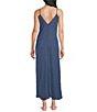 Van Winkle & Co. Solid Washed Satin Sleeveless V-Neck Maxi Chemise - Image 6