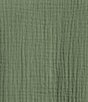 Color:Sage Green - Image 4 - Solid Woven Notch Collar Gauze Coordinating Sleep Top