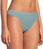 VAN WINKLE & CO. Stretch Microfiber Bonded Mid Rise Thong Panties - Image 1