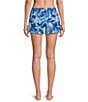 VAN WINKLE & CO. Woven Satin Boho Breeze Print Coordinating Sleep Shorts, Color:Blue Boho Breeze - Image 2