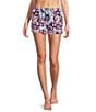 Color:Butterflies - Image 1 - Woven Satin Butterfly Print Coordinating Sleep Shorts