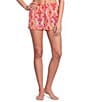 VAN WINKLE & CO. Woven Satin Paisley Print Coordinating Sleep Shorts - Image 1