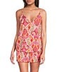 VAN WINKLE & CO. Woven Satin Paisley Print Sleeveless V-Neck Coordinating Sleep Top - Image 1