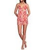 VAN WINKLE & CO. Woven Satin Paisley Print Sleeveless V-Neck Coordinating Sleep Top - Image 3