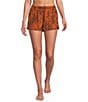 VAN WINKLE & CO. Woven Satin Wild Tiger Print Coordinating Sleep Shorts - Image 1