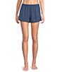 VAN WINKLE & CO. Woven Solid Satin Coordinating Sleep Shorts - Image 1