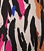 Color:Neon Zebra - Image 3 - Zebra Print V-Neck Short Dolman Sleeve Satin Midi Caftan