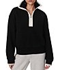 Varley Anika Half Zip Mock Neck Long Sleeve Fleece Sweatshirt - Image 1