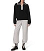 Varley Anika Half Zip Mock Neck Long Sleeve Fleece Sweatshirt - Image 3