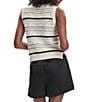 Varley Athena Crew Neck Sleeveless Cropped Pointelle Knit Vest, Color:Egret - Image 2