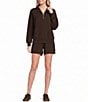 Varley Atrium Coordinating Double Soft High Rise Drawstring Tie Waist Pull-On Shorts - Image 3