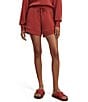 Varley Atrium Coordinating Double Soft High Rise Drawstring Tie Waist Pull-On Shorts - Image 1
