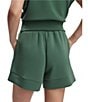 Varley Atrium Double Soft High Rise Drawstring Tie Waist Pull-On Shorts, Color:Cilantro - Image 2