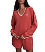 Varley Blithe V-Neck Long Sleeve Cropped Sweatshirt - Image 1