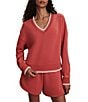 Varley Blithe V-Neck Long Sleeve Cropped Sweatshirt - Image 1