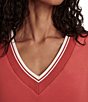 Varley Blithe V-Neck Long Sleeve Cropped Sweatshirt - Image 4