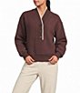 Varley Brenna Button Front V-Neck Long Sleeve Fleece Sweatshirt - Image 1