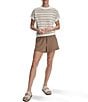 Varley Ciara Stripe Knit Short Sleeve Top, Color:Chanterelle Stripe - Image 3