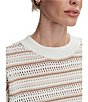 Varley Ciara Stripe Knit Short Sleeve Top, Color:Chanterelle Stripe - Image 4