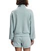 Varley Davidson DoubleSoft® Stand Collar V-Neck Quater Zip Long Sleeve Sweat Jacket, Color:Ether Blue - Image 2