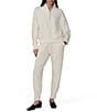 Varley Davidson DoubleSoft® Coordinating Stand Collar V-Neck Quater Zip Long Sleeve Sweat Jacket - Image 4