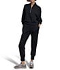 Varley Davidson DoubleSoft® Coordinating Stand Collar V-Neck Quater Zip Long Sleeve Sweat Jacket - Image 3