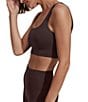 Varley Freesoft Cori Moisture Wicking Scoop Neck Sports Bra, Color:Coffee Bean - Image 4