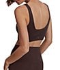 Varley Freesoft Cori Moisture Wicking Scoop Neck Sports Bra, Color:Coffee Bean - Image 5