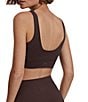 Varley Freesoft Cori Moisture Wicking Scoop Neck Sports Bra, Color:Coffee Bean - Image 6