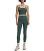 Varley Harley Free Soft Scoop Neck Racerback Longline Bralette Top, Color:Cilantro - Image 3