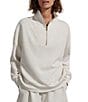 Varley Hawley Coordinating Half Zip Sweatshirt, Color:Ivory Marl - Image 1