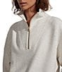 Varley Hawley Coordinating Half Zip Sweatshirt, Color:Ivory Marl - Image 6