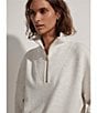 Varley Hawley Coordinating Half Zip Sweatshirt, Color:Ivory Marl - Image 11