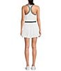 Color:White/Forest - Image 2 - Jane Court Scoop Neck Micro Jersey Knit Dress