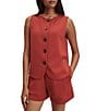 Varley Josie Crew Neck Sleeveless Button Through Tank - Image 1