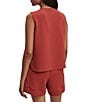 Varley Josie Crew Neck Sleeveless Button Through Tank - Image 2