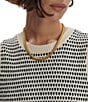 Varley Knowles Crew Neck Sleeveless Textured Knit Vest, Color:Birch Multi Stitch - Image 4