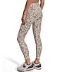 Color:Crema Fractured Flowers - Image 2 - Let's Move High Waist Coordinating Crop Leggings