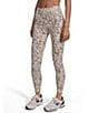 Color:Crema Fractured Flowers - Image 4 - Let's Move High Waist Coordinating Crop Leggings
