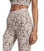 Color:Crema Fractured Flowers - Image 6 - Let's Move High Waist Coordinating Crop Leggings