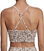 Color:Crema Fractured Flowers - Image 2 - Let's Move Irena Coordinating Sports Bra