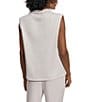 Varley Magnolia 2.0 Half-Zip Mock Neck Sleeveless Tank, Color:Ivory Marl - Image 2