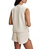 Varley Marla Crew Neck Sleeveless Button Down Placket Coordinating Tank Top - Image 6