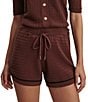 Varley Modern Knit Drawstring Waist Curved Hem Coordinating Short - Image 1