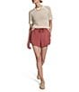 Color:Withered Rose - Image 5 - Ollie High Rise Drawstring Shorts