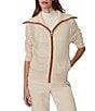 Varley Paula Zip-Through Collared Long Sleeve Knit Jacket - Image 1